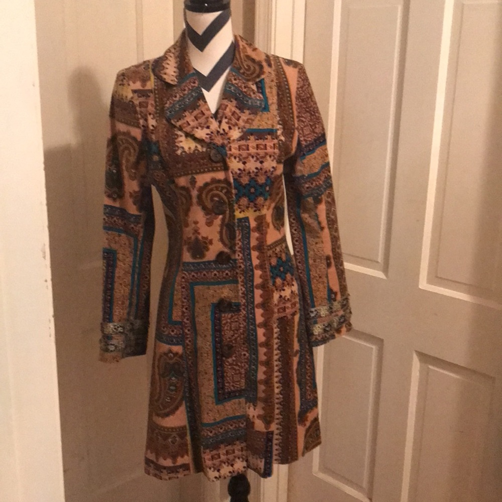 Citrine.   Cotton velour dress coat